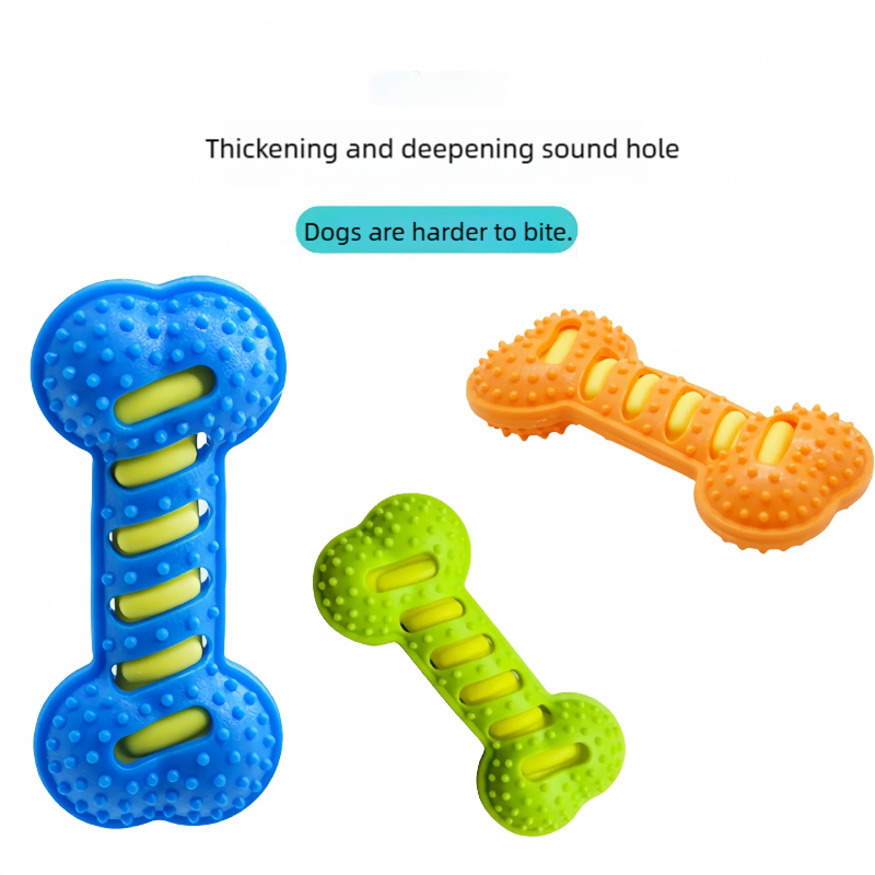Pet Dog Toys Rubber Bone Shape - огляд і ціна Teeth Cleaning Dog Chew Bone